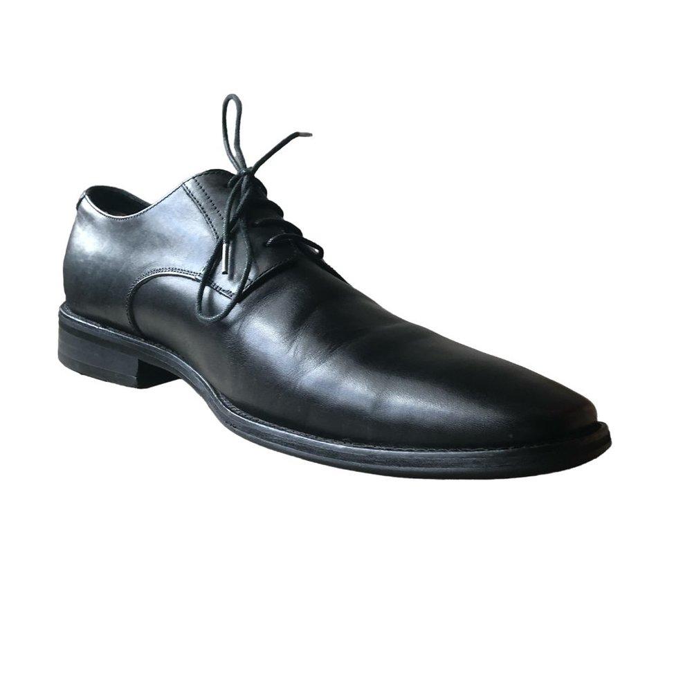 Black Rooster Mens Black Leather Dress Shoes